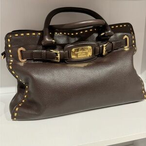 Michael Kors chocolate brown leather Hamilton